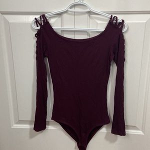 Bershka burgundy bodysuit